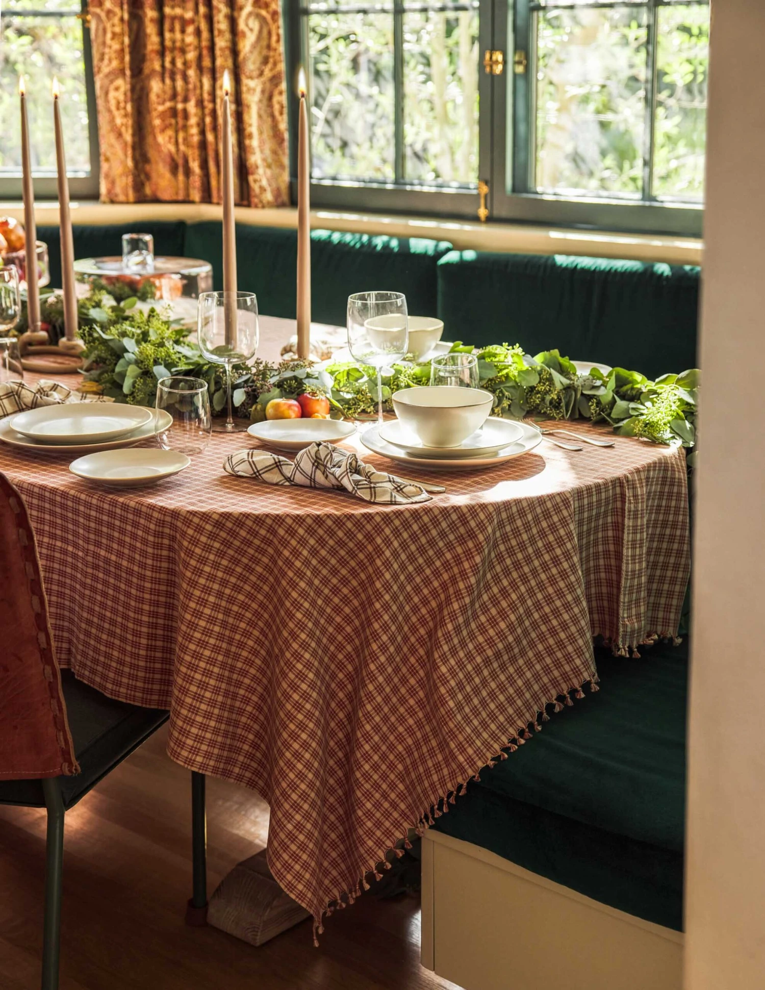 Katherine Plaid Tablecloth By Heather Taylor Home 2 Katherine Plaid Tablecloth By Heather Taylor Home - Image 2