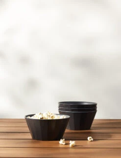 Alfresco Bamboo Bowls (Set Of 4) -Home Furnishings Store AlfrescoBambooBowls Black Setof4 3734