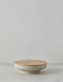 Amelia Bowl With Lid -Home Furnishings Store AmeliaStonewareBowlwithBambooLid 14448