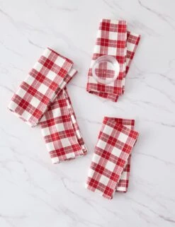 Gingham Napkins (Set Of 4) By Heather Taylor Home -Home Furnishings Store AnabellePlaidNapkins Setof4 15989