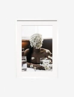 Southern Woman In White Dogwoods Photography Print By Ashley Johnson -Home Furnishings Store AshleyJohnsonSouthernWomaninWhiteDogwoodWhiteFrame