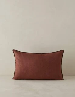 Carys Contrast Linen Pillow -Home Furnishings Store CarysContrastLinenPillow Brick Olive Lumbar A0656768 4571 Product