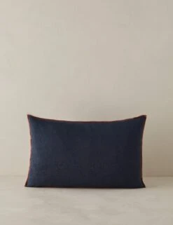 Carys Contrast Linen Pillow -Home Furnishings Store CarysContrastLinenPillow Indigo Brick Lumbar A0656774 4581 Product