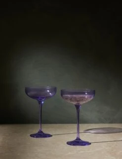 Champagne Coupes (Set Of 2) By Estelle Colored Glass -Home Furnishings Store ChampagneCoupesbyEstelleColoredG