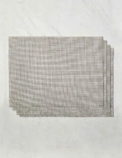 Basketweave Rectangle Placemat (set Of 4) By Chilewich -Home Furnishings Store ChilewichBasketweaveRectanglePlacemat Natural Setof4 6305