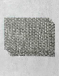Basketweave Rectangle Placemat (set Of 4) By Chilewich -Home Furnishings Store ChilewichBasketweaveRectanglePlacemat Oyster 0915