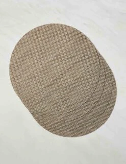 Basketweave Round Placemat (set Of 4) By Chilewich 10 Basketweave Round Placemat (set Of 4) By Chilewich -Home Furnishings Store ChilewichBasketweaveRoundPlacemat Latte Setof4 6227