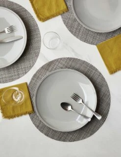 Basketweave Round Placemat (set Of 4) By Chilewich 15 Basketweave Round Placemat (set Of 4) By Chilewich -Home Furnishings Store ChilewichBasketweaveRoundPlacemat Oyster Setof4 6233