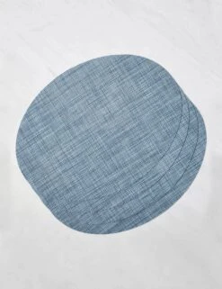 Mini Basketweave Oval Placemat (Set Of 4) By Chilewich -Home Furnishings Store ChilewichMiniBasketweaveOvalPlacemat Chambray Setof4 6254 cac87cd8 614d 4033 8665 d9c75a4ed594