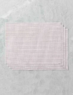 Mini Basketweave Rectangle Placemat (Set Of 4) By Chilewich 22 Mini Basketweave Rectangle Placemat (Set Of 4) By Chilewich -Home Furnishings Store ChilewichMiniBasketweaveRectanglePlacemat Blush 0936