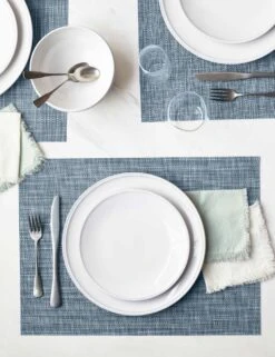 Mini Basketweave Rectangle Placemat (Set Of 4) By Chilewich 19 Mini Basketweave Rectangle Placemat (Set Of 4) By Chilewich -Home Furnishings Store ChilewichMiniBasketweaveRectanglePlacemat Chambray Setof4 6333