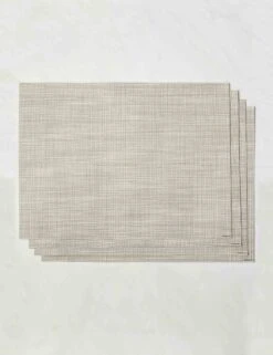Mini Basketweave Rectangle Placemat (Set Of 4) By Chilewich 16 Mini Basketweave Rectangle Placemat (Set Of 4) By Chilewich -Home Furnishings Store ChilewichMiniBasketweaveRectanglePlacemat Parchment Setof4 6292