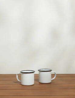 Enamelware Mug (Set Of 2) -Home Furnishings Store EnamelwareMug BllackRim Setof4 7451