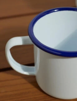 Enamelware Mug (Set Of 2) -Home Furnishings Store EnamelwareMug BlueRim Setof4 7446