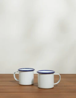Enamelware Mug (Set Of 2) -Home Furnishings Store EnamelwareMug BlueRim Setof4 7447