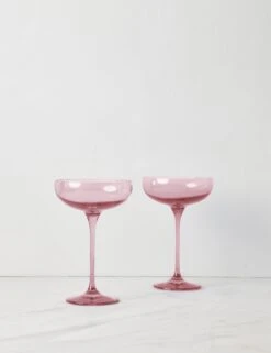 Champagne Coupes (Set Of 2) By Estelle Colored Glass -Home Furnishings Store EstelleColoredGlassChampagneCoupes Rose Setof2 1 3