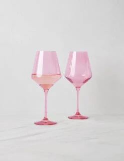 Stemware (Set Of 2) By Estelle Colored Glass -Home Furnishings Store EstelleColoredGlassWineGlass Blush Setof2 7905 a0bb0e42 e026 4e83 aa3f 0b3f4c08c812