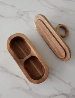 Gibson Divided Container With Lid -Home Furnishings Store GibsonDividedAcaciaWoodContainerwithLid 14468