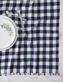 Gingham Tablecloth By Heather Taylor Home -Home Furnishings Store Gingham Indigo 15873