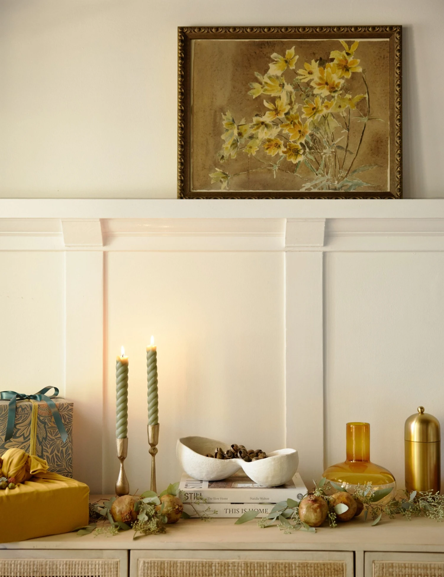 Yellow/Orange Flower With Border Print By Hannah Borger Overbeck 3 Yellow/Orange Flower With Border Print By Hannah Borger Overbeck - Image 3