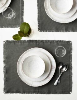 Essential Cotton Placemats (Set Of 4) By Hawkins New York -Home Furnishings Store HawkinsNewYorkEssentialSetof4CottonPlacemats Grey 6342