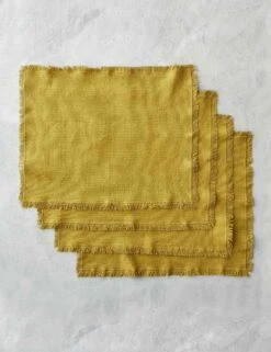 Essential Cotton Placemats (Set Of 4) By Hawkins New York -Home Furnishings Store HawkinsNewYorkEssentialSetof4CottonPlacemats Mustard 0942