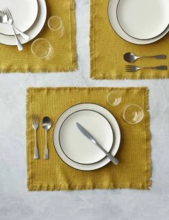 Essential Cotton Placemats (Set Of 4) By Hawkins New York -Home Furnishings Store HawkinsNewYorkEssentialSetof4CottonPlacemats Mustard 0949