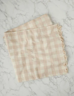 Gingham Tablecloth By Heather Taylor Home -Home Furnishings Store Heather Taylor Home Gingham Tablecloth Large Cream 9