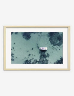 Aerial Ocean Bliss Photography Print By Ingrid Beddoes -Home Furnishings Store IngridAerialOceanBlissNaturalFrame