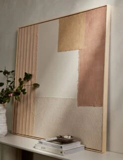 Patchwork Blush Wall Art By Visual Contrast -Home Furnishings Store L0470482 TexturedPaper Blush StuidoLifestyle 16577