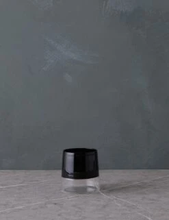 Light Colore Wine Tumbler By Ichendorf Milano -Home Furnishings Store LightColoreWineTumbler ClearandBlackbyIchendorfMilano 15742 1