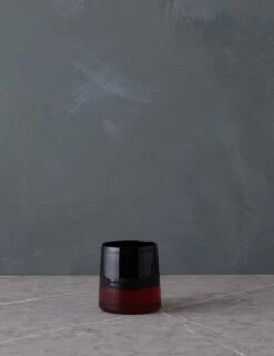 Light Colore Wine Tumbler By Ichendorf Milano -Home Furnishings Store LightColoreWineTumbler ClearandBlackbyIchendorfMilano 15743