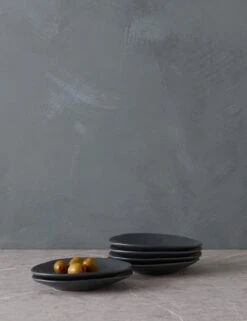 Livia Oval Plate (Set Of 6) By Costa Nova -Home Furnishings Store LiviaOvalPlate Setof6 byCasafina Black L0467314 2033