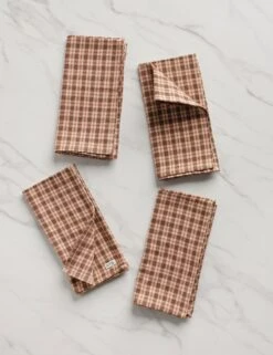 Hudson Plaid Napkins (Set Of 4) By Heather Taylor Home