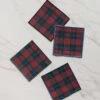 Jubilee Plaid Cocktail Napkins (Set Of 4) By Atelier Saucier