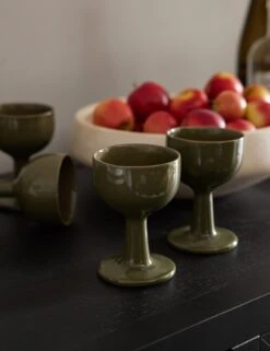 Floccula Wine Glass By Ferm Living -Home Furnishings Store Lulu and Georgia DiningSideboardVignette 1101 Site Crop Lifestyle