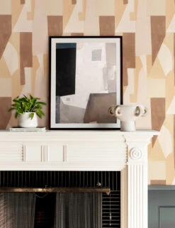 District Wallpaper By Kelly Wearstler -Home Furnishings Store MantleVignette 11553GWP GWP 3721 167 d90f04d2 533e 4f91 bce2 a7536ee3c2e3