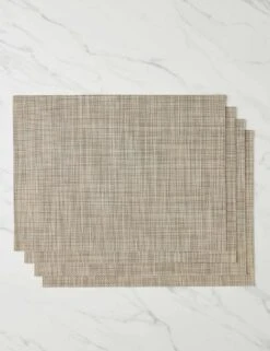 Mini Basketweave Rectangle Placemat (Set Of 4) By Chilewich 26 Mini Basketweave Rectangle Placemat (Set Of 4) By Chilewich -Home Furnishings Store MiniBasketweaveRectanglePlacemats Linen A0656937 Product