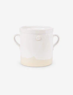 Handthrown Crock -Home Furnishings Store PEY106EW6 Etuhome Handthrown Crock Medium whiteground 1
