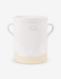 Handthrown Crock -Home Furnishings Store PEY106LW6 Etuhome Handthrown Crock Large whiteground 1