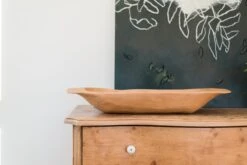 Vintage Dough Bowl -Home Furnishings Store REY821LN9 etuhome Vintage Natural Dough Bowl Large 3