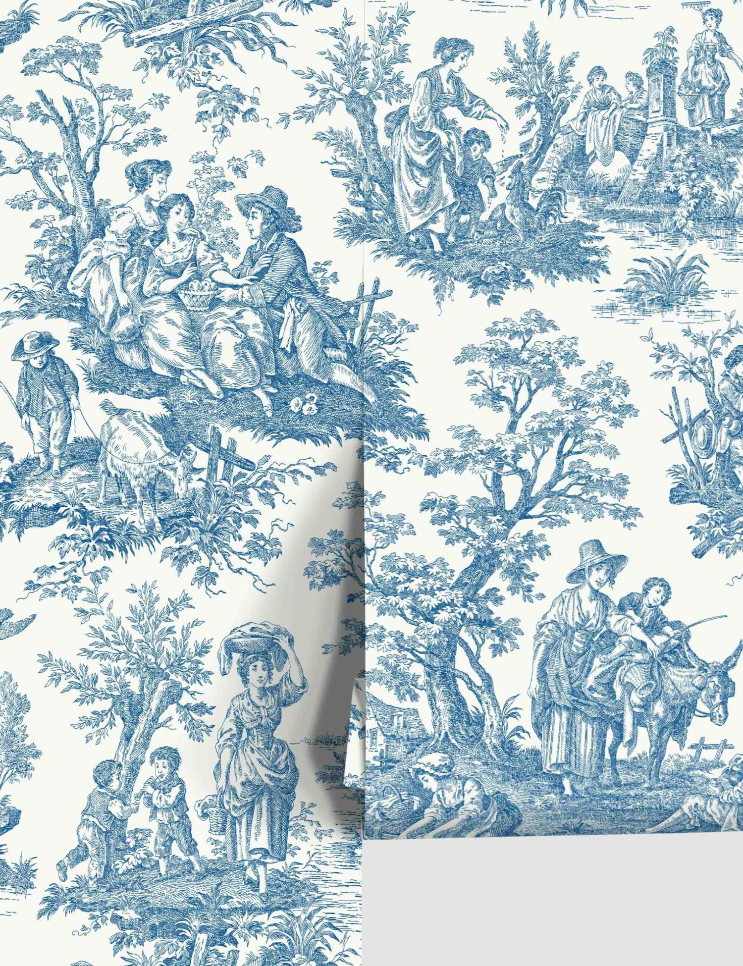 Country Life Toile Peel + Stick Wallpaper By Waverly 1 Country Life Toile Peel + Stick Wallpaper By Waverly