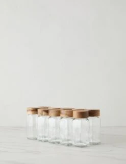 Spice Jars Set Of 10 By NEAT Method -Home Furnishings Store SPICEJARSsetof10 acacia 15215
