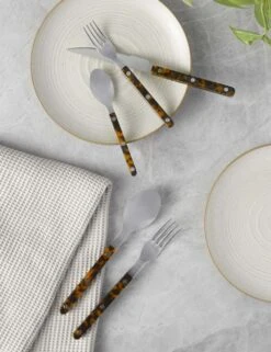 Bistrot Flatware 5-Piece Set By Sabre -Home Furnishings Store SabreBistrotFlatware5 PieceSet Tortoise 4778