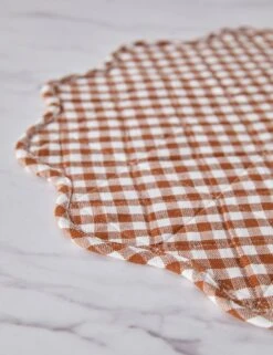 Scallop Placemats By Heather Taylor Home -Home Furnishings Store ScallopPlacemat Nutmeg 16060
