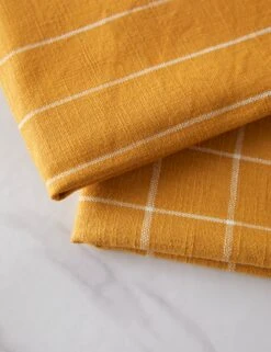 Simple Kitchen Towels (set Of 2) By Farmhouse Pottery -Home Furnishings Store SimpleKitchenTowels OchrewithWhite 16322