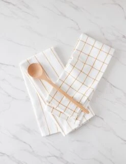 Simple Kitchen Towels (set Of 2) By Farmhouse Pottery -Home Furnishings Store SimpleKitchenTowels WhitewithOchre 16255