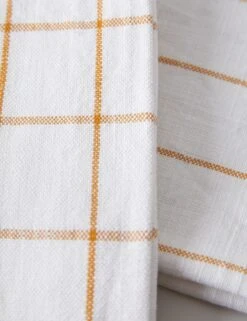 Simple Kitchen Towels (set Of 2) By Farmhouse Pottery -Home Furnishings Store SimpleKitchenTowels WhitewithOchre 16326