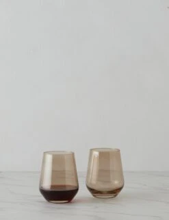 Stemless Wine Glass (Set Of 2) By Estelle Colored Glass -Home Furnishings Store StemlessWineGlass setof2 byEstel