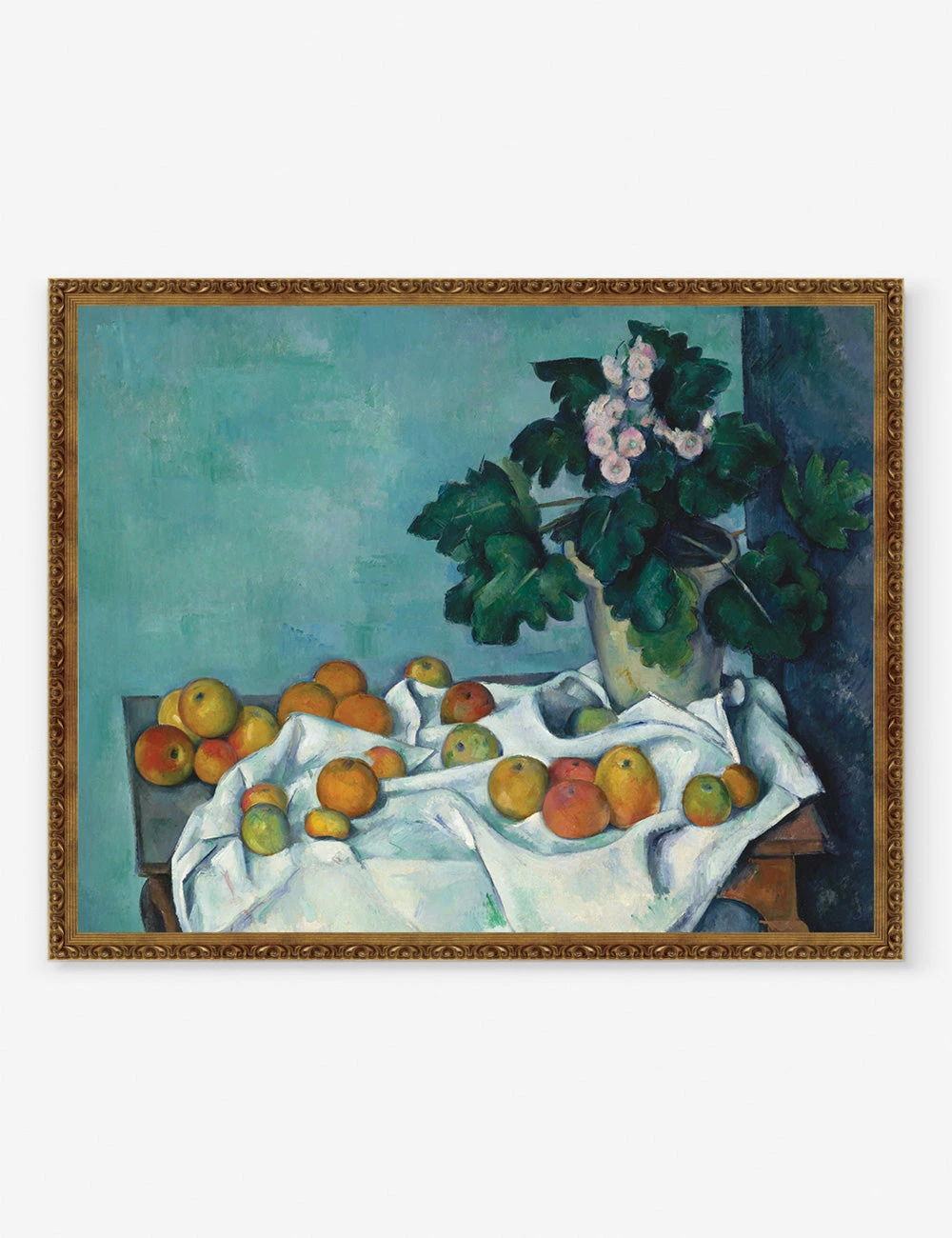 Still Life With Apples And A Pot Of Primroses Print By Paul Cézanne 1 Still Life With Apples And A Pot Of Primroses Print By Paul Cézanne